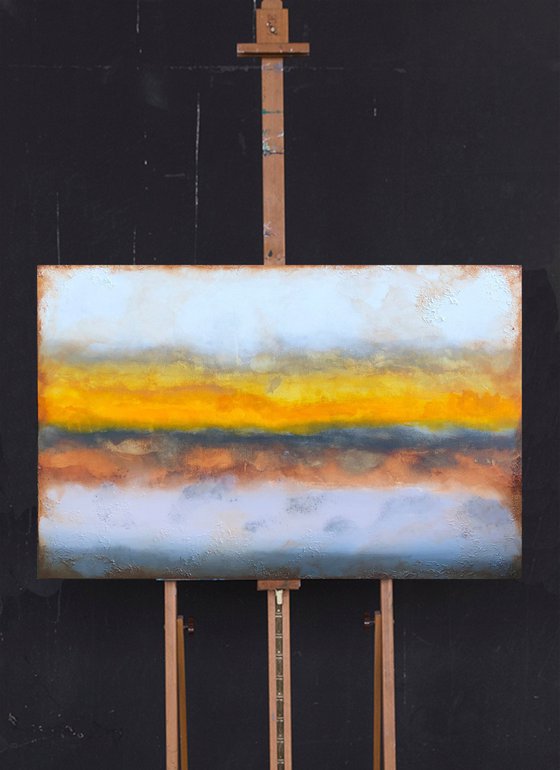 raw presence of ocher (120 x 80 cm) Dee Brown Artworks