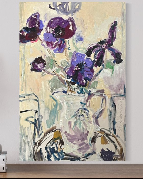 Still life with anemones