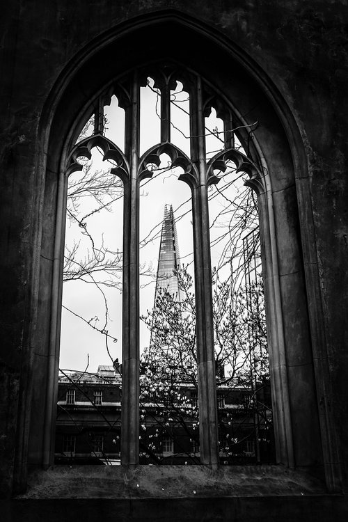 Church window :The Shard  (Limited edition 50) 8X12 by Laura Fitzpatrick