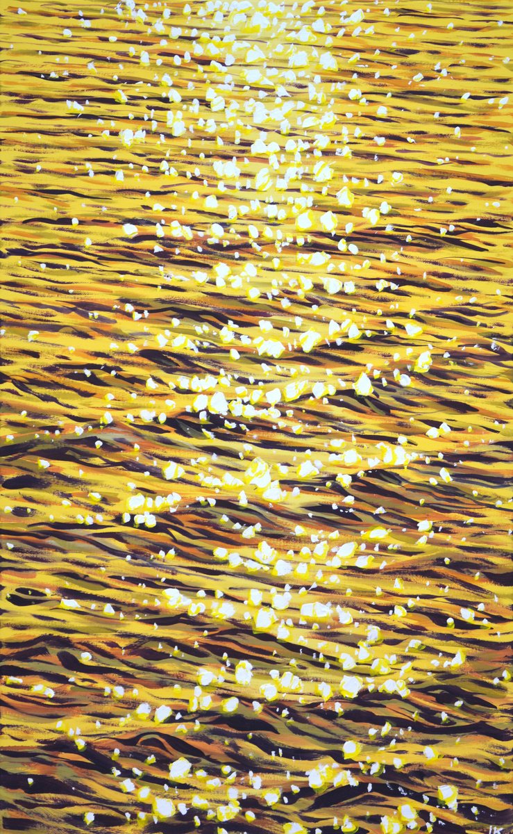Gold glare on the water 2. by Iryna Kastsova