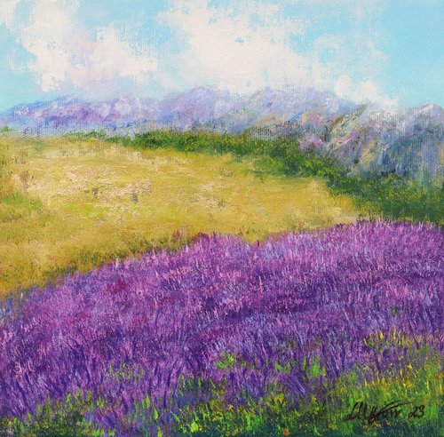Lavender landscape by Ludmilla Ukrow