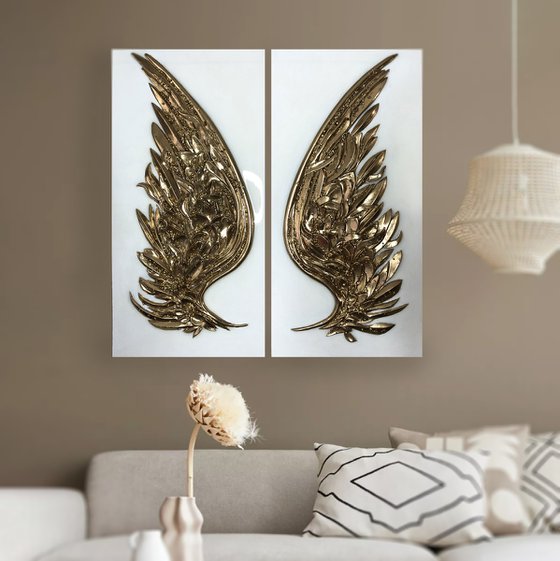 Golden wings.