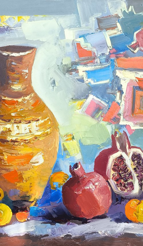 Clay Jug and Pomegranates by Hayk Miqayelyan
