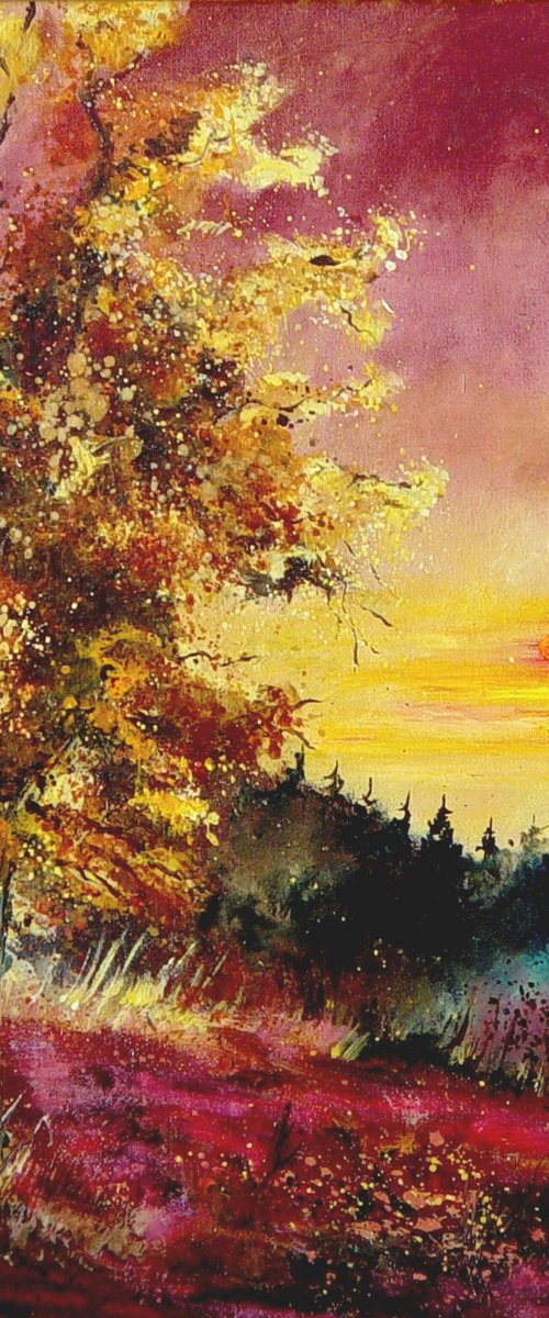 An oak in autumn by Pol Henry Ledent