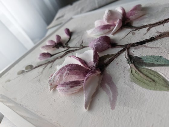 Sculpture painting magnolia