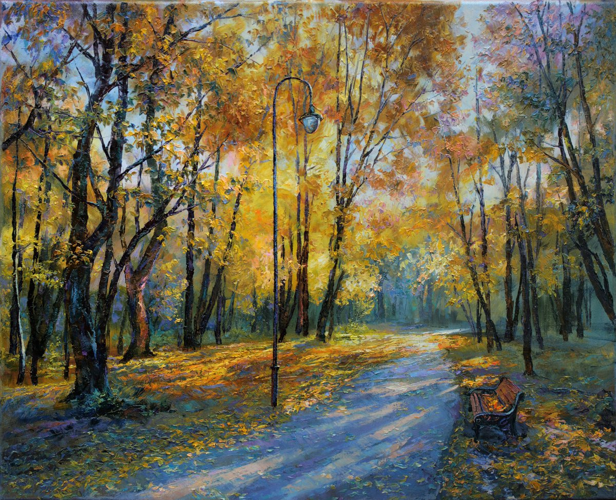 Fall alley by Anatoly Rudy