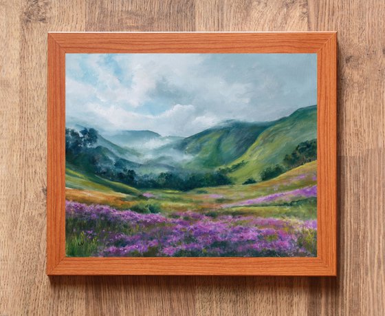 Purple flowers in the meadow