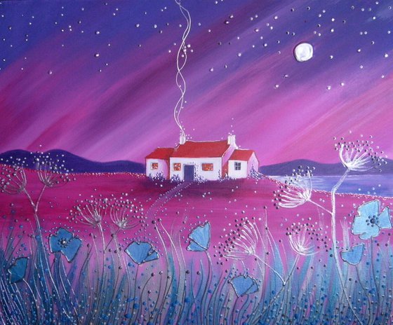 Moonlit cottage