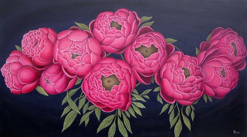 "Blossoms Of Blush: Symphony Of Pink Peonies" by Grigor Velev