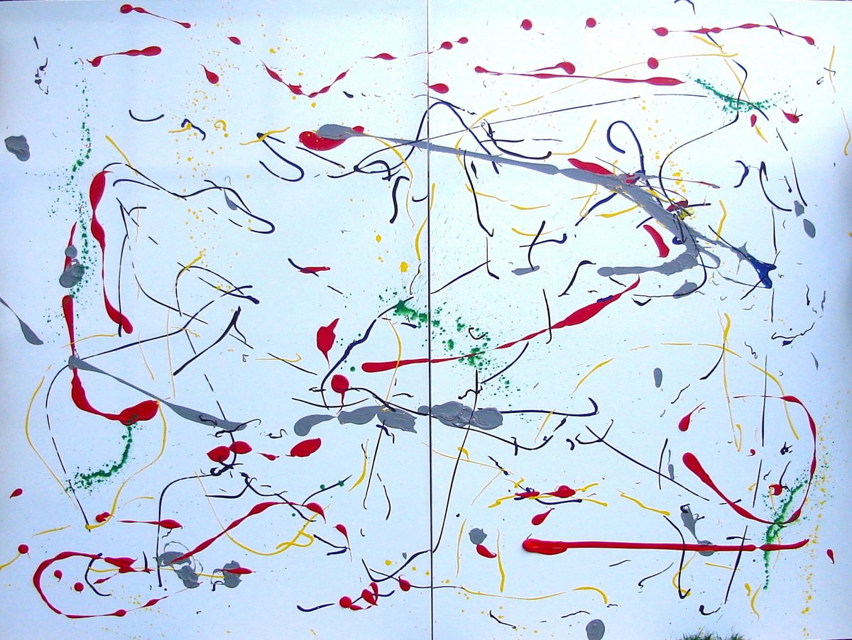  Primary Colours Inspired By Miro By Patricia Clements, 96 X 72, Artwork For Sale On Artfinder
