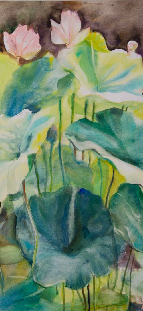 Lotus flower by Irina Bibik-Chkolian