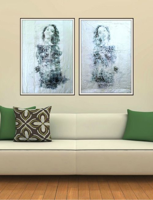 Twin sisters -02- (n.421) - diptych by Alessio Mazzarulli