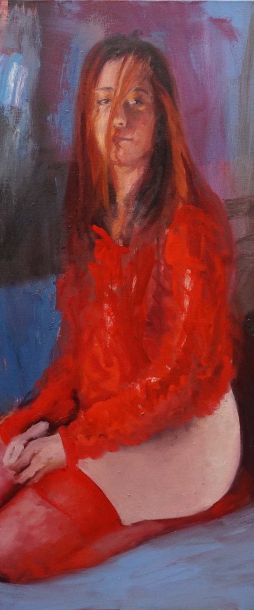 Le pull rouge by Manuel Leonardi