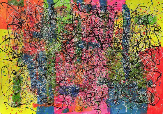 Interwoven Vibrations - Diptych Painting