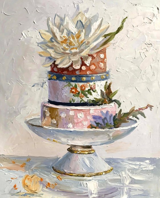 Floral Cake Still Life.