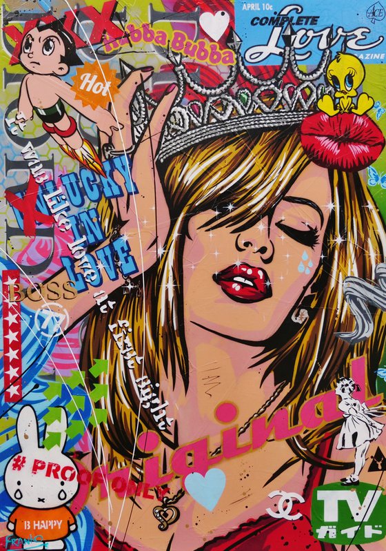 Beauty Queen Bling 140cm x 100cm Beauty Queen Urban Pop Art