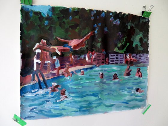 Swimming  Pool with diver