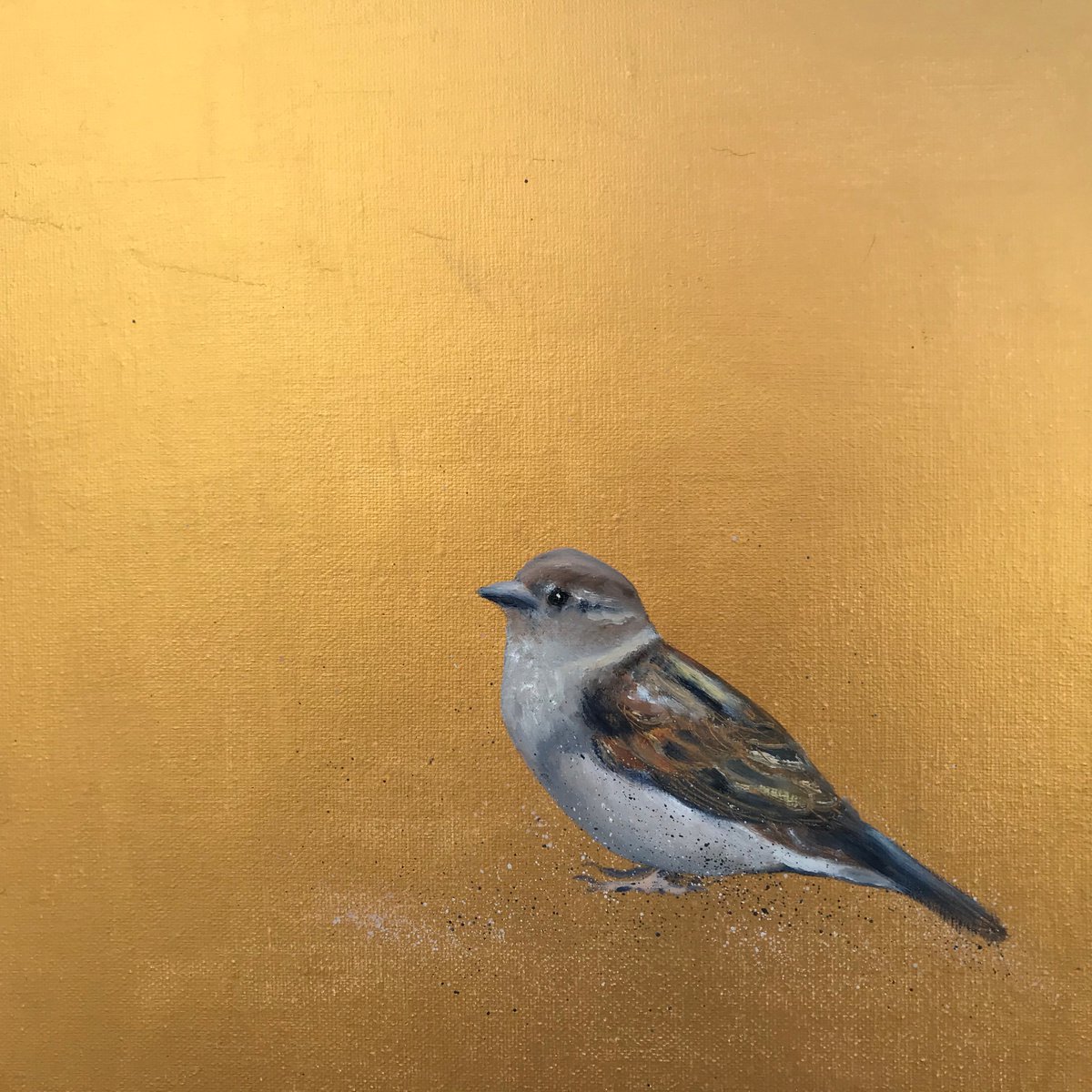 Little Sparrow ~ on Gold by Laure Bury