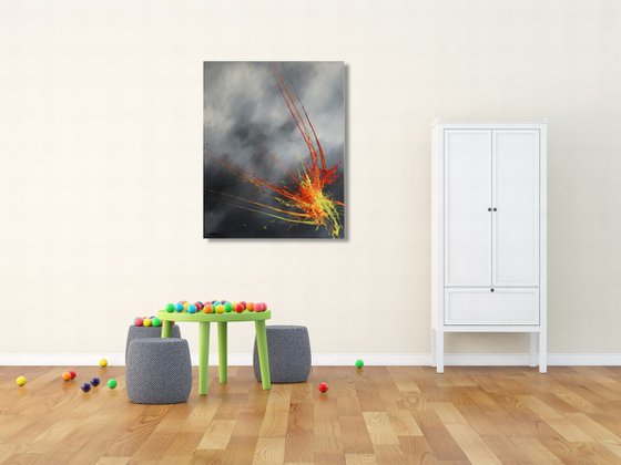 Luminous Bursts X (Spirits Of Skies 080174) (100 x 80 cm) XL (40 x 32 inches)