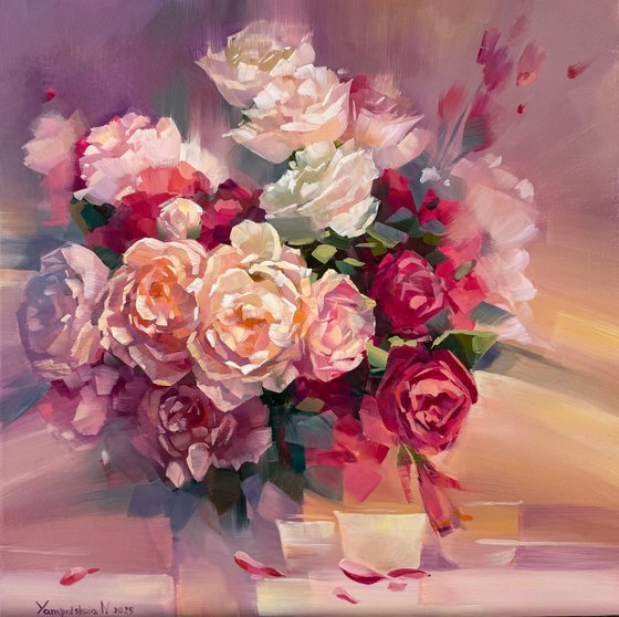 Roses. Tea for three