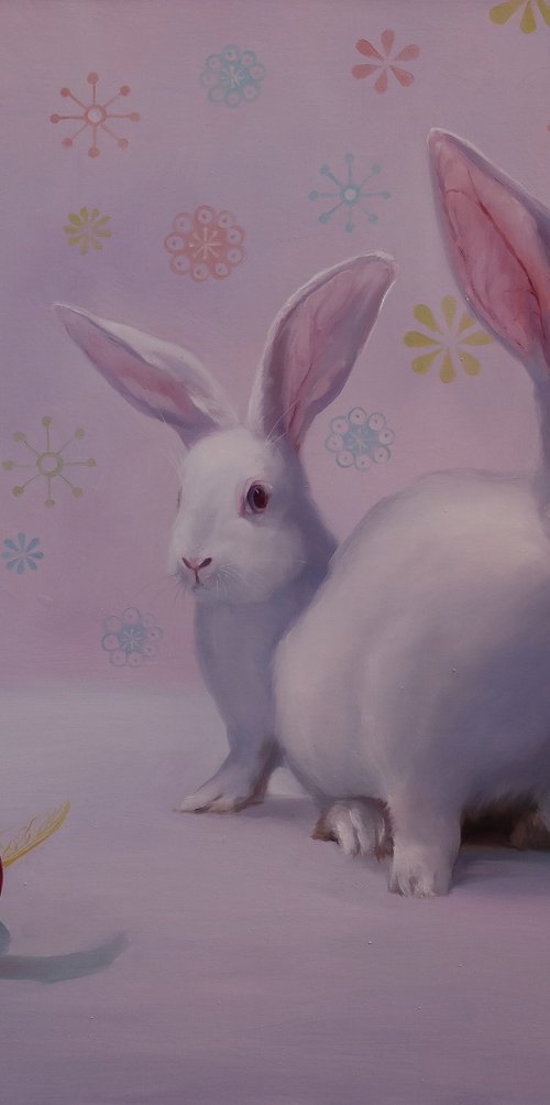 "Rabbits and Ladybug" by Lena Vylusk