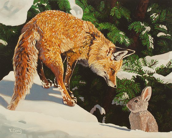fox and rabbit