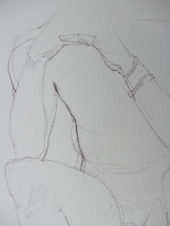 Seated male nude