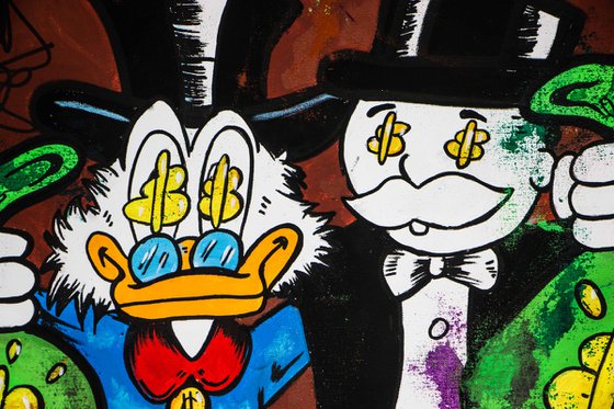 Good friends , good business ft. Monopoly Man Scrooge McDuck