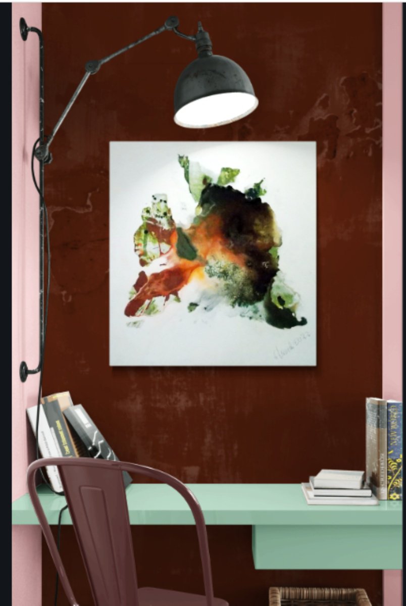 Abstract Painting By Christa Haack, 24 X 24, Explosivly 3, Original Artwork