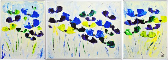 Summerlove - Abstract Art - Acrylic Painting - Canvas Art - Framed Painting - Abstract Flowers - Ready to Hang