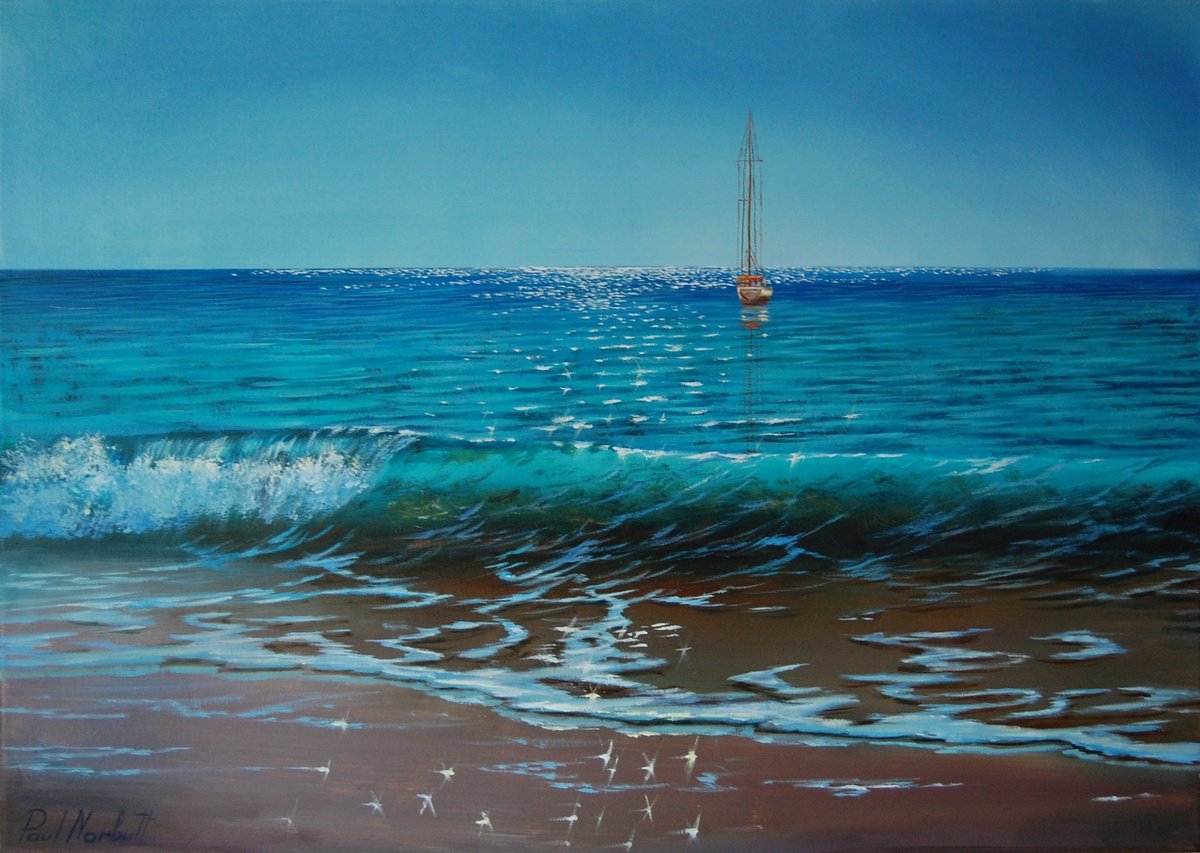 Photorealistic Landscape Oil Painting By Paul Narbutt, 28 X 20", King Of The World, Original Artwork