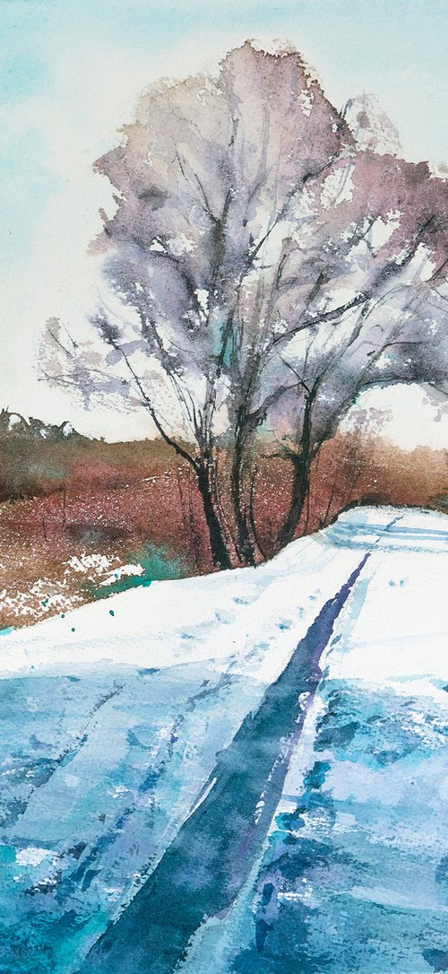 Winter road by Aneta Kamraj - Rabiega