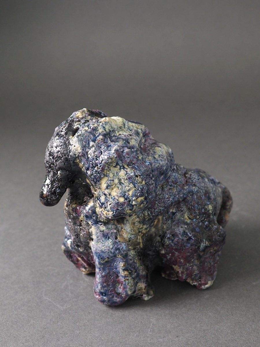Organic Clay Sculpture , Blue Horse By Linda Cares, 4 X 4, Artwork For Sale On Artfinder