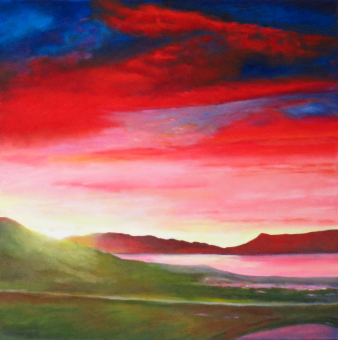 Beautiful Sunset Oil painting by Maureen Greenwood