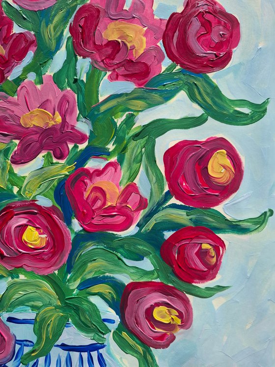 Peonies in a Chinese Vase