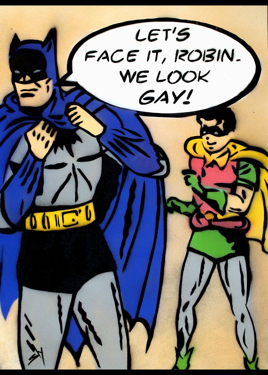 Cartoon Portrait Painting By Juan Sly, 22 X 30", Batgay (P)., Original Artwork