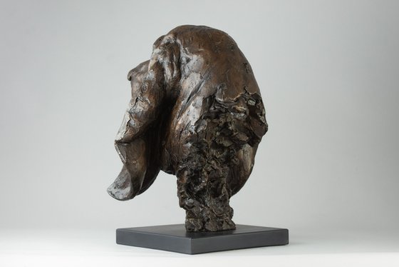 Basset Portrait Bronze resin