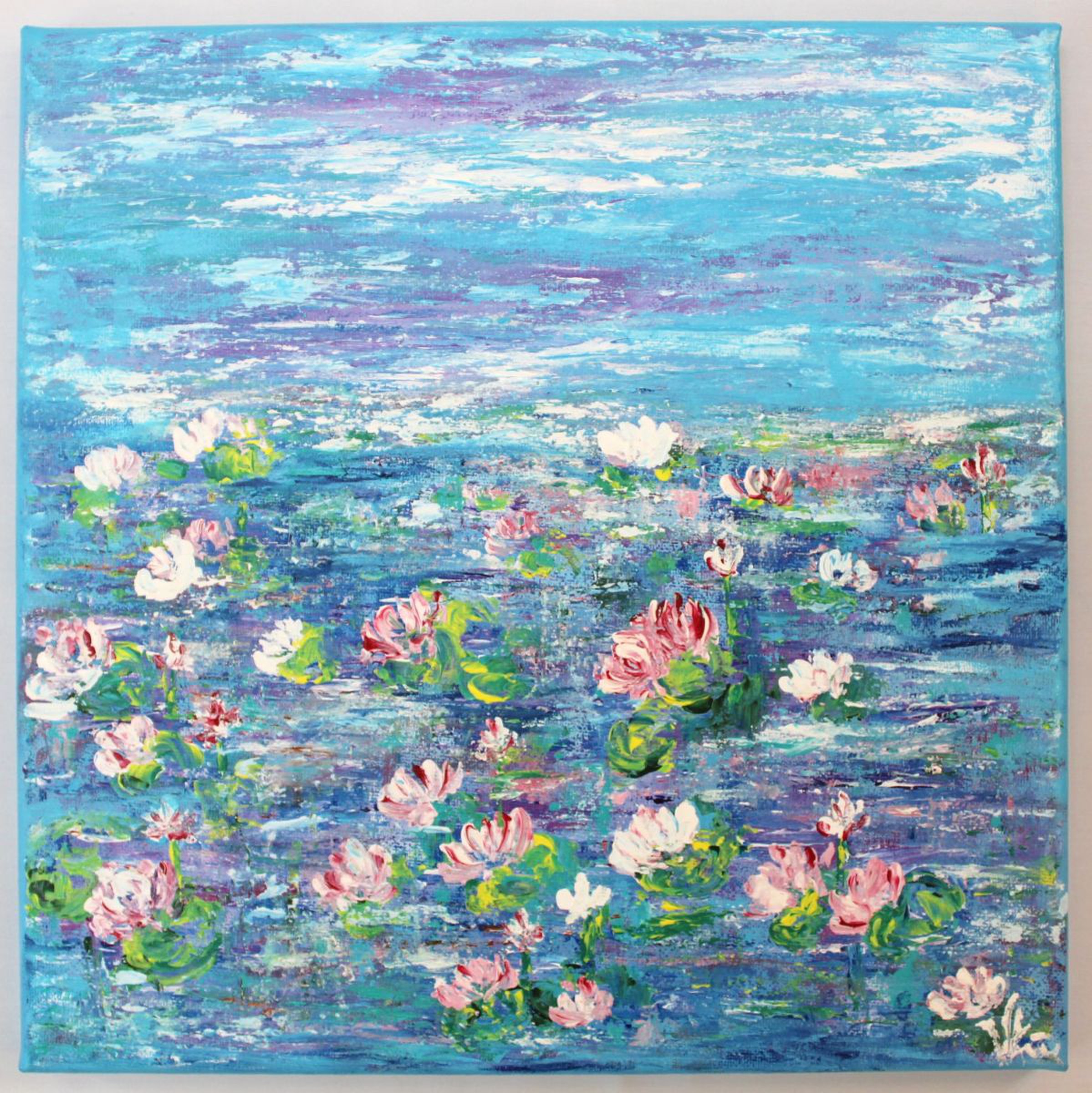 Lily Pond Claude Monet Inspired Impressionistic Artfinder