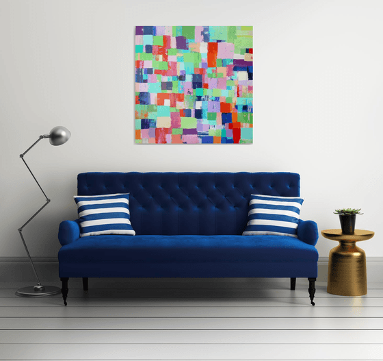 Shout it loud (Large abstract painting -ready to hang)