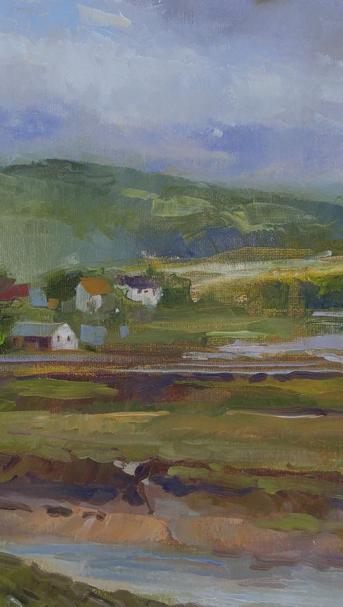 Early morning in Parrsboro, Plein Air (12x16") by Alexander Koltakov