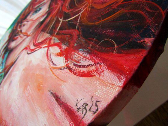 Girl with water lily