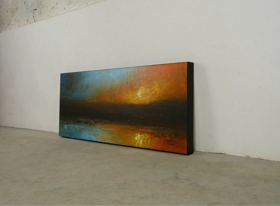 Humble Shore  (Panoramic Seascape, 100x40cm)