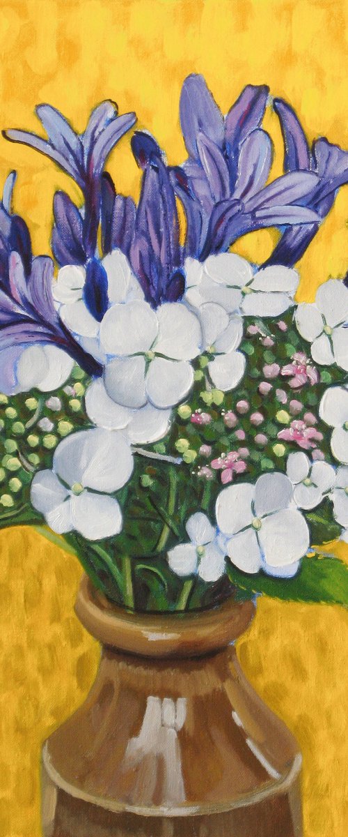 Hydrangea and Agapanthus by Richard Gibson
