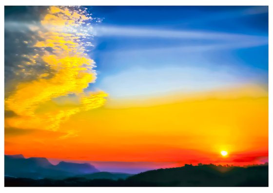 Indian summer #1. Abstract Sunrise Seascape Limited Edition 11/50 16x11 inch Photographic Print
