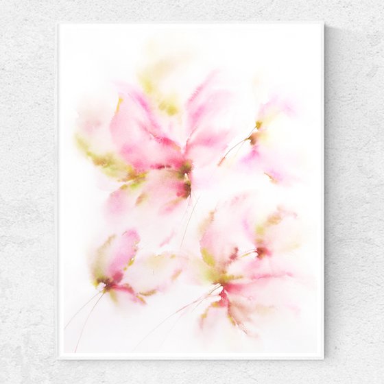 Abstract floral painting "Spring spirit"