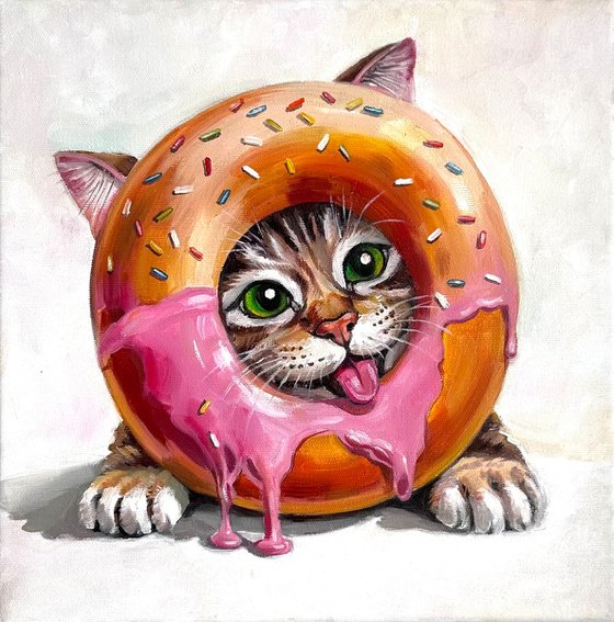Cat in a Donut
