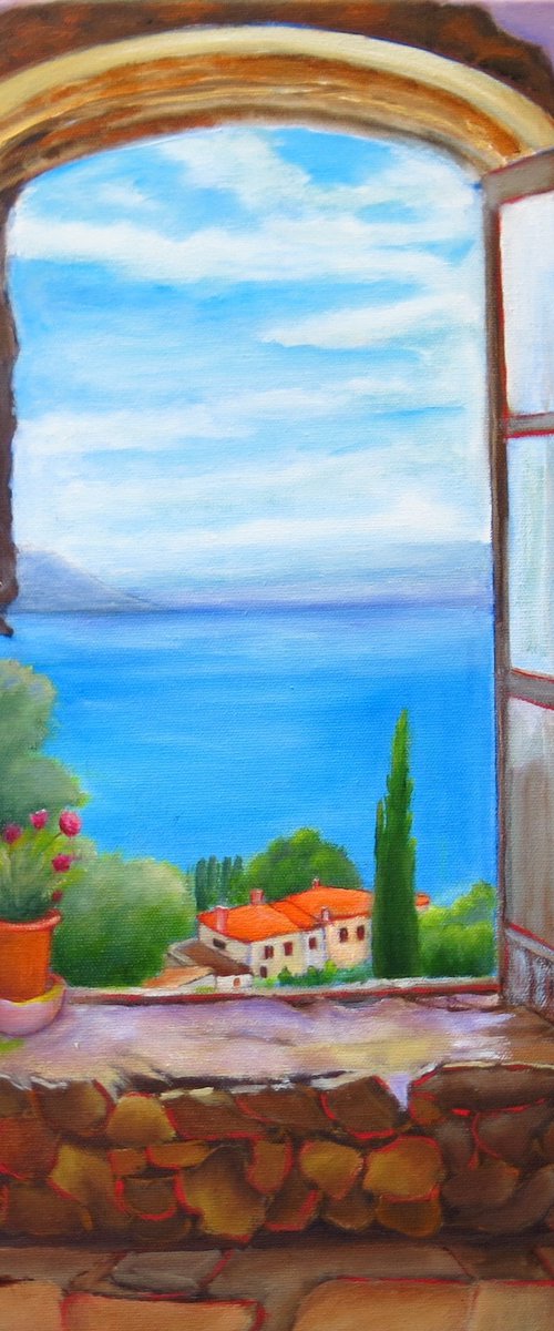 Scenic View thru`window by Maureen Greenwood