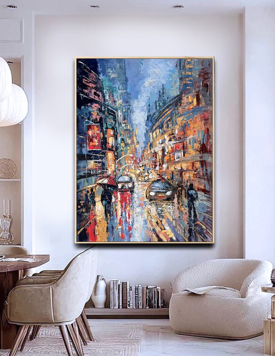 Rainy City Reflections