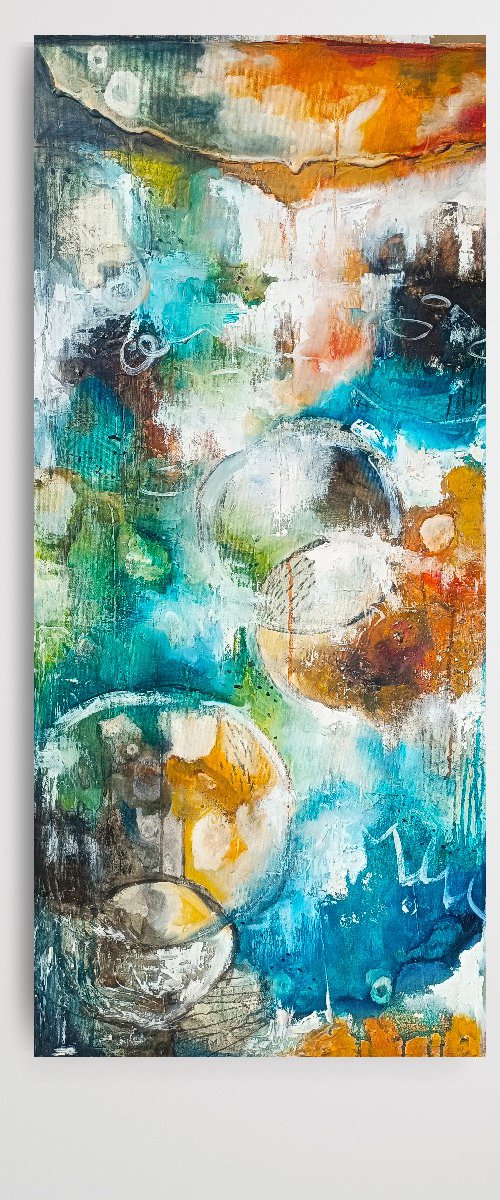 Sea World/ Large Abstract by Evgenia Smirnova