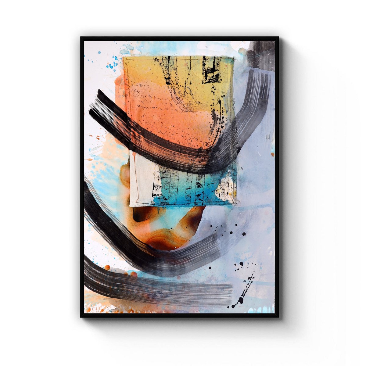 Organic Abstract Painting By Poovi Art, 18 X 24", Falling Leaves 03, Original Artwork